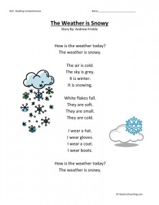 weather is weather weather weather the the weather comprehension  the worksheets is foggy hot  snowy is
