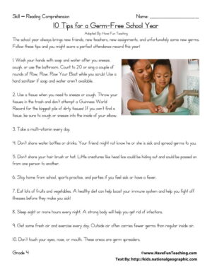 10 Tips for a Germ-Free School Year