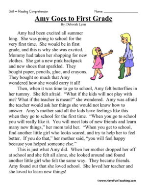 Amy Goes To First Grade