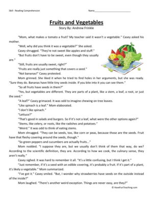 Fruits and Vegetables