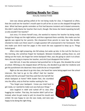 Getting Ready for Class