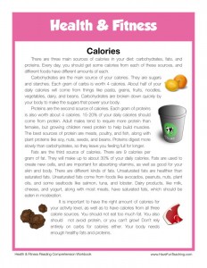 Health and Fitness Reading Comprehension Worksheets