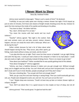 I Never Want to Sleep