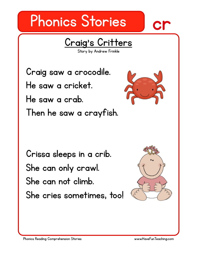 Reading Comprehension Worksheet - Craig's Critters