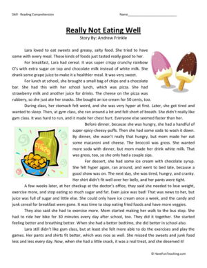 Really Not Eating Well