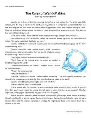 The Rules of Wand-Making