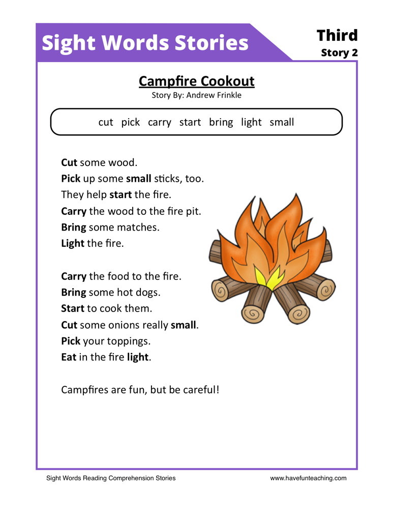 third grade reading comprehension worksheets