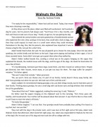 Reading Comprehension Worksheet - Walnuts the Dog